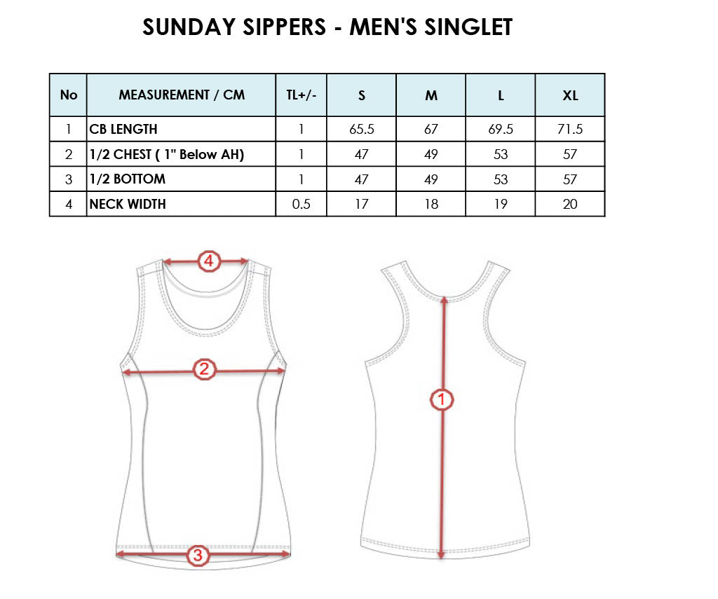 Men's Sippers Running Singlet